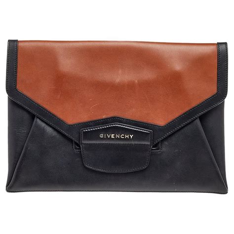 givenchy vintage clutch black brown|Vintage Givenchy Clutches .